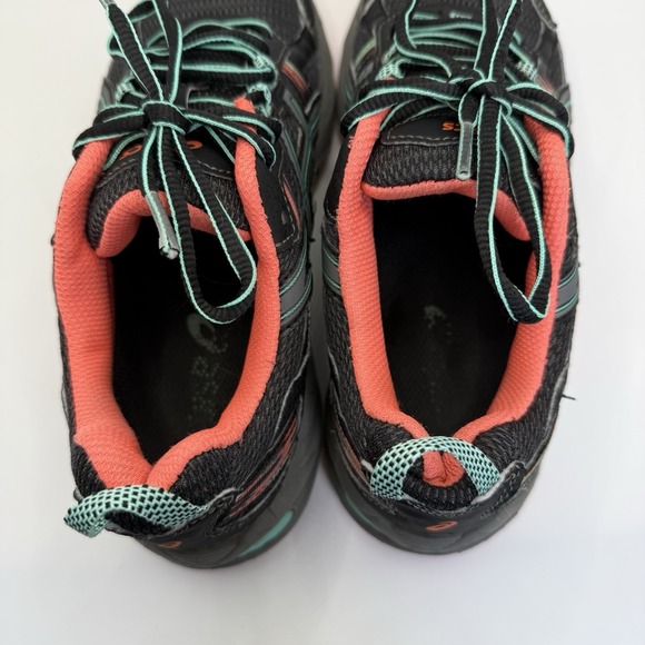 Asics Womens Gel Venture 5 T5N8N Black/Coral/Teal Running Shoes Size 6.5 - Picture 7 of 11